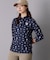 【ADABAT NAVY】シャダンモノグラム長袖ポロシャツ