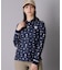 【ADABAT NAVY】シャダンモノグラム長袖ポロシャツ
