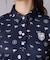 【ADABAT NAVY】シャダンモノグラム長袖ポロシャツ