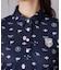 【ADABAT NAVY】シャダンモノグラム長袖ポロシャツ