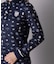 【ADABAT NAVY】シャダンモノグラム長袖ポロシャツ