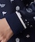 【ADABAT NAVY】シャダンモノグラム長袖ポロシャツ