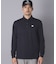 【ADABAT NAVY】トゥースチェックジャカード長袖ポロシャツ