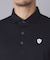【ADABAT NAVY】トゥースチェックジャカード長袖ポロシャツ