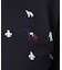 【ADABAT NAVY】モノグラムサッカー長袖ポロシャツ