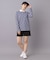 【ADABAT NAVY】モノグラムサッカー長袖ポロシャツ