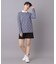 【ADABAT NAVY】モノグラムサッカー長袖ポロシャツ