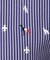 【ADABAT NAVY】モノグラムサッカー長袖ポロシャツ