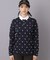 【ADABAT NAVY】モノグラムサッカー長袖ポロシャツ