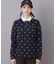 【ADABAT NAVY】モノグラムサッカー長袖ポロシャツ
