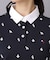 【ADABAT NAVY】モノグラムサッカー長袖ポロシャツ