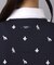 【ADABAT NAVY】モノグラムサッカー長袖ポロシャツ