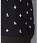 【ADABAT NAVY】モノグラムサッカー長袖ポロシャツ