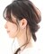 シルバー ダブルフープ月甲 イヤーカフ
