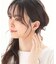 シルバー ダブルフープひねり イヤーカフ