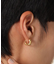 シルバー ハギーフープ スクエアピアス GP