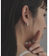 シルバー ハギーフープ スクエアピアス