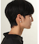 シルバー ハギーフープ スクエアピアス