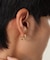 シルバー スモールフープ クロワッサンピアス GP