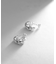 シルバー スモールフープ クロワッサンピアス