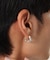 シルバー スモールフープ クロワッサンピアス