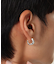 シルバー スモールフープ クロワッサンピアス
