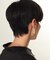 シルバー カーブチェーン ストレートピアス