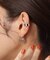 シルバー トラペーズ フープピアス