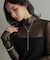 シルバー ツイストスクエア Yネックレス