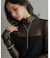 シルバー ツイストスクエア Yネックレス