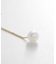 K18パール コンパクトチェーン フックピアス