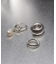 シルバー フープピアス パールチャーム