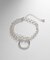 シルバー サークルモチーフ ダブルチェーンブレスレット
