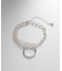 シルバー サークルモチーフ ダブルチェーンブレスレット