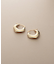 K10中空アラベスクシェイプ フープピアス