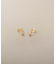 K18ダイヤモンド ペアシェイプカーブライン スタッドピアス