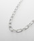 シルバー デザインチェーン ケーブルグラデーションネックレス
