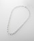 シルバー デザインチェーン ケーブルグラデーションネックレス