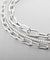 シルバー ミックスチェーン ケーブル ベネチアンネックレス