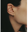 K18【サステナブル】甲丸クロスアーチ スタッドピアス