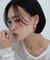 シルバー スモールフープ ノットピアス