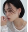 シルバー スモールフープ ノットピアス
