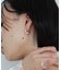 シルバー スモールフープ クロスループピアス