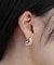 シルバー スモールフープ クロスループピアス