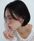 シルバー コンビカラー スモールフープ ノットピアス