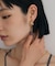 シルバー ドームクロスフープピアス GP