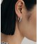 シルバー ハギーフープ ドロップピアス