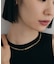 シルバー デザインチェーン サイドカットケーブルネックレスGP