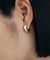 シルバー ハギーフープ フラットサークルピアス