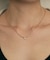 K18ダイヤモンド エメラルドカットふせ込み ネックレス